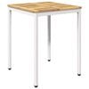 vidaXL Tr&auml;dg&aring;rds Middagsbord Vit 60 x 60,5 x 75 cm Massivt Akaciatr&auml;