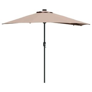 vidaXL Tr&auml;dg&aring;rdsparasol 294 x 150 x 223 cm Polyester och St&aring;l Taupe