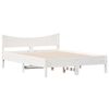 vidaXL Sängram utan madrass vit 120x190 cm massiv furu