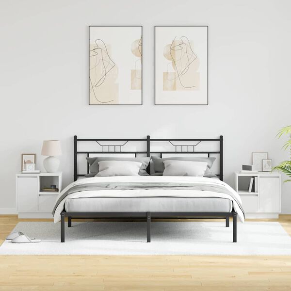 vidaXL Nattduksbord 2 pcs Vit 50 x 34,5 x 50 cm Konstruerat trä