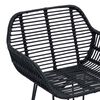 vidaXL Barstol 2 pcs Svart 55 x 52 x 92 cm Rattan och Järn