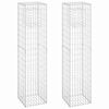 vidaXL Gabionkorgar 2 st stolpformade 40x40x180 cm j&auml;rn