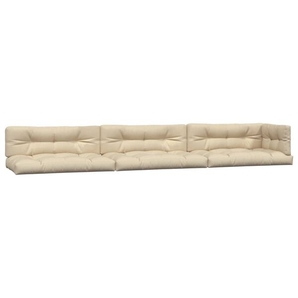 vidaXL Palldynor 7 st beige tyg