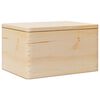 vidaXL Tr&auml;l&aring;da med lock 40x30x23 cm massiv furu