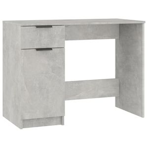 vidaXL Skrivbord betonggr&aring; 100x50x75 cm konstruerat tr&auml;