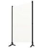 vidaXL Rumsavdelare 3 paneler vit 260x180 cm tyg