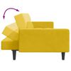 vidaXL B&auml;ddsoffa 2-sits med fotpall gul sammet