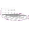 vidaXL Sängram utan madrass vaxbrun 140x200 cm massiv furu