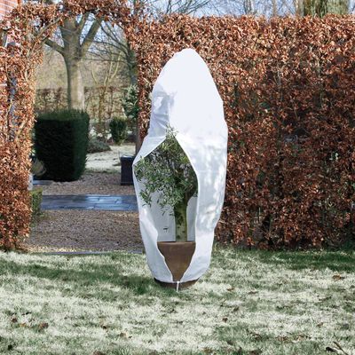 Nature Täckduk fleece med blixtlås 70 g/m² vit 2,5x2,5x3 m