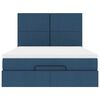vidaXL Ottoman s&auml;ngram med madrass bl&aring; 140x200 cm tyg