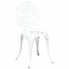 vidaXL Tr&auml;dg&aring;rds Bistro Set 3 pcs Vit Aluminium