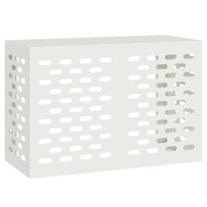 vidaXL T&auml;ckning f&ouml;r Luftkonditionering Vit 90 x 40 x 60 cm St&aring;l
