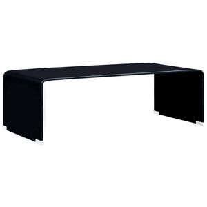 vidaXL Soffbord svart 98x45x31 cm h&auml;rdat glas