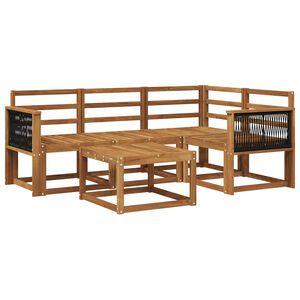 vidaXL Utomhussoffset 5 pcs Naturlig Massivt Akaciatr&auml;