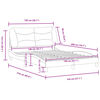 vidaXL Bed Frame without Mattress "Hvar" Light Grey 140x200 cm Fabric