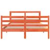 vidaXL S&auml;ngram utan madrass vaxbrun 140x190 cm massiv furu