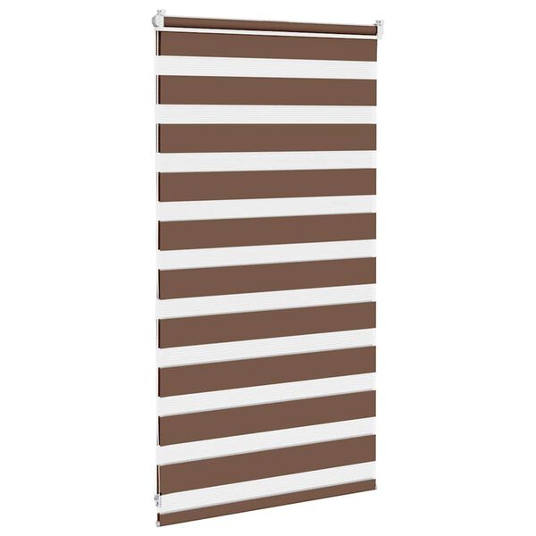 vidaXL Rullgardin zebra brun 75x100 cm tyg bredd 70,9 cm polyester