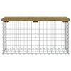 vidaXL Tr&auml;dg&aring;rdsb&auml;nk gabion-design 83x31,5x42 cm impregnerad furu
