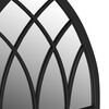vidaXL Trädgårdsspegel svart 70x30 cm järn för utomhusbruk