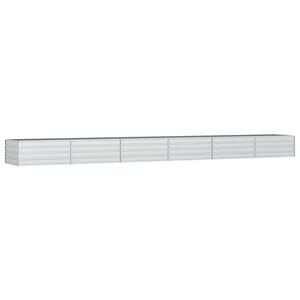 vidaXL Odlingsl&aring;da upph&ouml;jd galvaniserat st&aring;l 600x80x45 cm silver