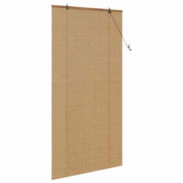 vidaXL Rullgardin med gardiner Brun 120 x 220 cm Bambu