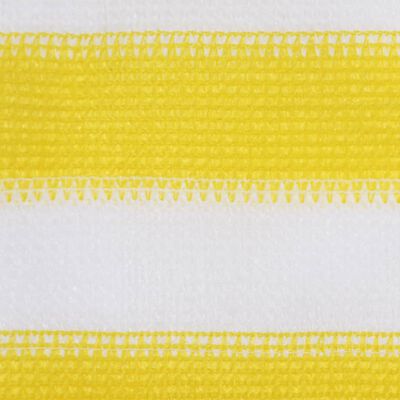 vidaXL Balkongskärm gul och vit 120x600 cm HDPE