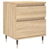 vidaXL S&auml;ngbord sonoma-ek 40x35x50 cm konstruerat tr&auml;