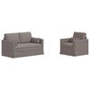 vidaXL Soffa 2 pcs Taupe 139 x 78 x 80 cm tyg