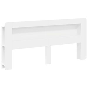 vidaXL S&auml;nggavelssk&aring;p med lagring Vit Konstruerat tr&auml;