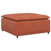 vidaXL Modul&auml;r soffa fotpallsmodul r&ouml;d orange 100x100x48 cm