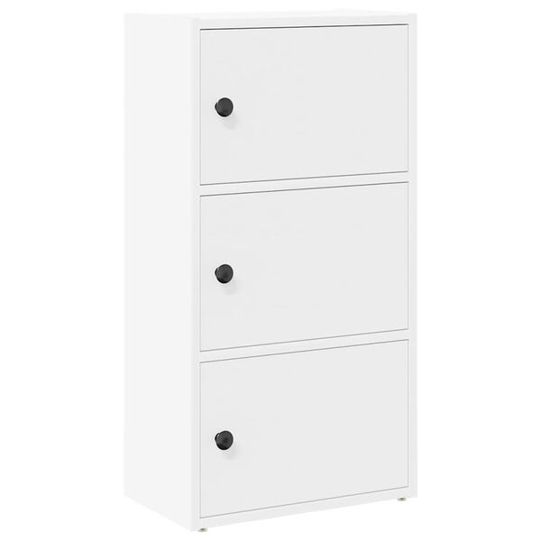 vidaXL Bokhylla vit 40x24x77 cm konstruerat tr&auml;