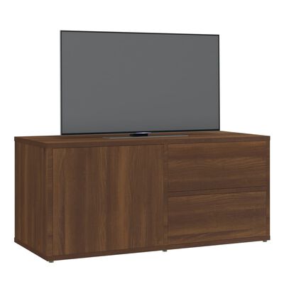 vidaXL Tv-bänk brun ek 80x34x36 cm konstruerat trä