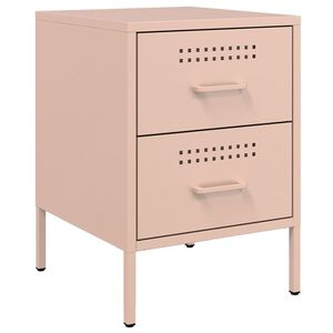 vidaXL S&auml;ngsk&aring;p rosa 36x39x50,5 cm st&aring;l