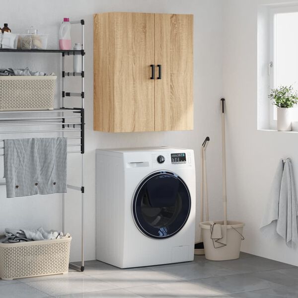 vidaXL V&auml;ggsk&aring;p sonoma-ek 69,5x34x90 cm