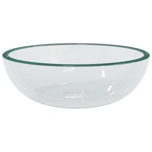 vidaXL Handfat h&auml;rdat glas 35x12 cm transparent