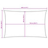 vidaXL Solsegel oxfordtyg rektangul&auml;rt 5x8 m bl&aring;