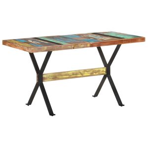 vidaXL Matbord 140x70x76 cm massivt &aring;tervunnet tr&auml;