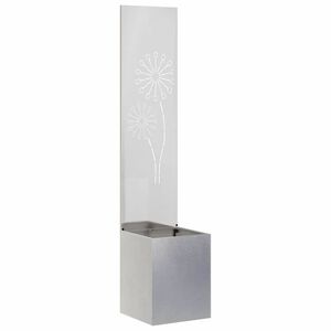 vidaXL Tr&auml;dg&aring;rds integritetssk&auml;rm Silver 32 x 150 cm Rostfritt st&aring;l