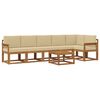 vidaXL Utomhussoffset med kudde 7 pcs Naturlig och Beige