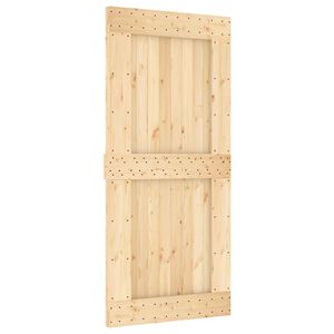 vidaXL Skjutd&ouml;rr NARVIK Naturlig och svart 95 x 210 cm (213,5 cm)