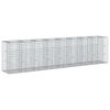 vidaXL Gabion upph&ouml;jd s&auml;ng 2 st 330 x 50 x 80 cm Galvaniserat st&aring;l