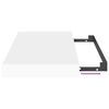 vidaXL Sv&auml;vande v&auml;gghyllor 2 st vit 40x23x3,8 cm MDF