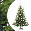 vidaXL Konstgjord julgran med kulor 120 cm 150 LED-lampor Varmvit