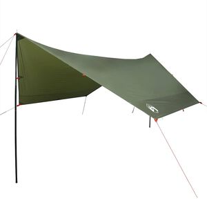 vidaXL Tarp olivgr&ouml;n 438x376x212 cm vattent&auml;t