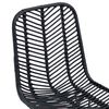 vidaXL Matstol 2 pcs Svart 44 x 47 x 85 cm Rattan och J&auml;rn