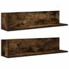 vidaXL V&auml;gghyllor 2 st r&ouml;kf&auml;rgad ek 75x16,5x16,5 cm konstruerat tr&auml;