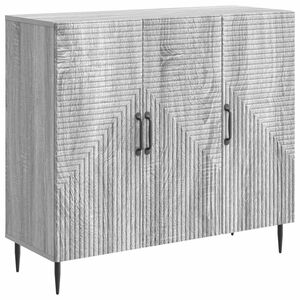 vidaXL Sideboard Gr&aring; sonoma-ek 89 x 34,5 x 80 cm Konstruerat tr&auml;