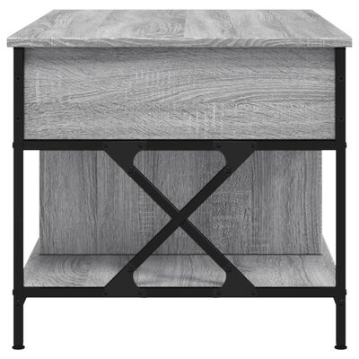 vidaXL Soffbord grå sonoma 100x55x50 cm konstruerat trä och metall
