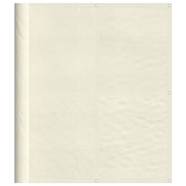 vidaXL Balkongsk&auml;rm gr&auml;ddvit 120x700 cm 100% polyester oxford