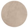 vidaXL Mjuk matta HUARTE med kort lugg tv&auml;ttbar sandbeige &Oslash; 120 cm
